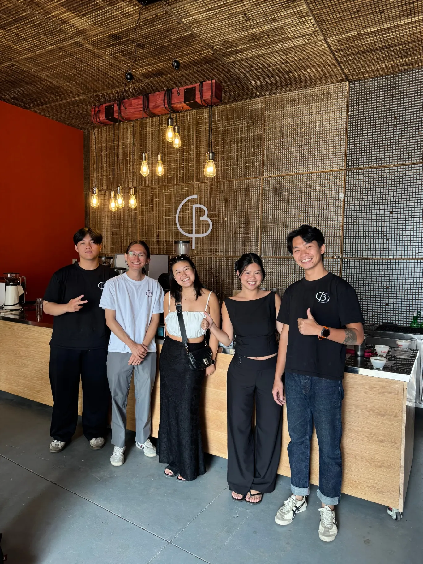 TRAN Coffee Lab founders with Bui Coffee Supply team